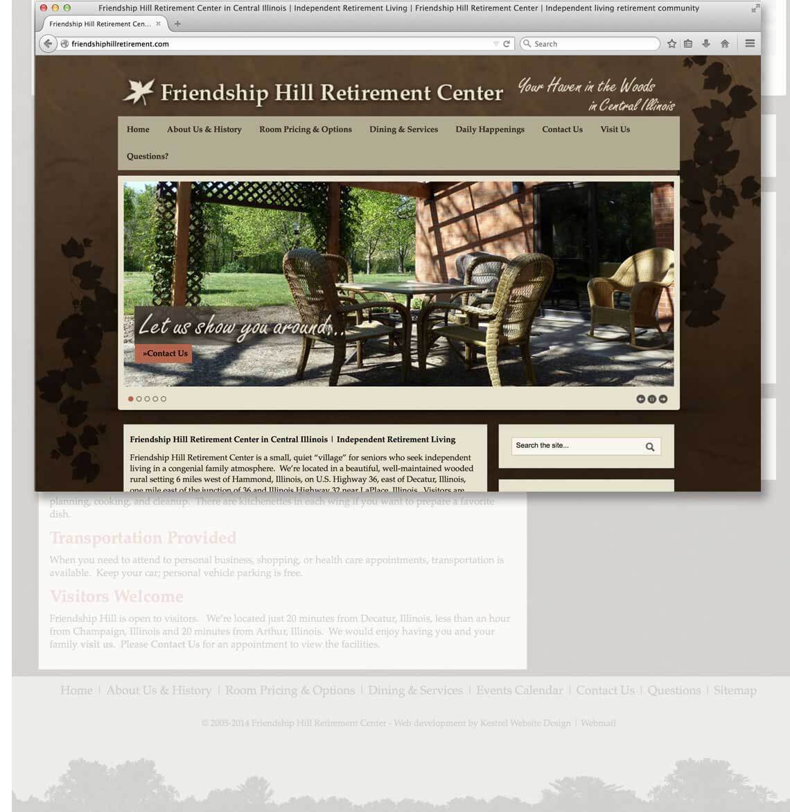 Friendship Hill Retirement Website