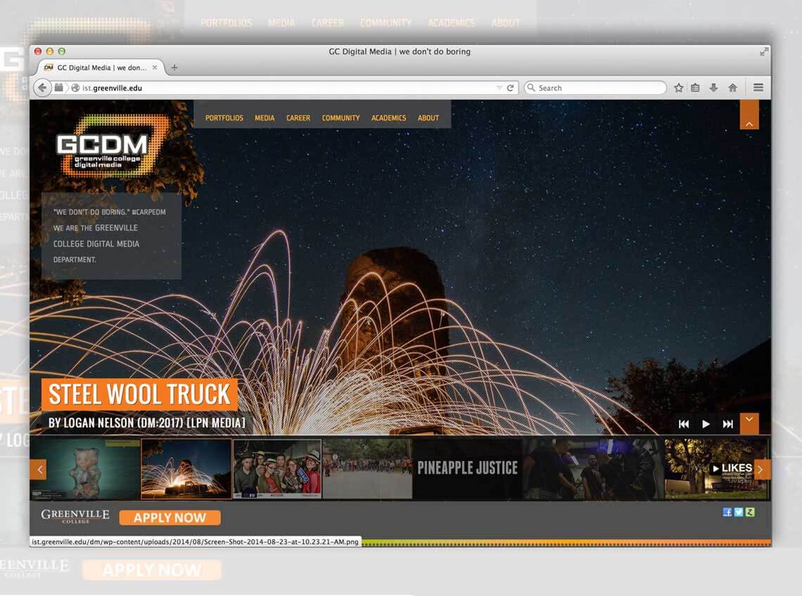 Greenville College Digital Media website
