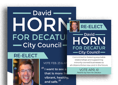 David Horn Major Campaign print and online ads